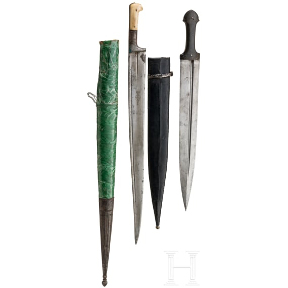 Eine Qama und ein Khyber-Messer, Persien, 19. Jhdt.