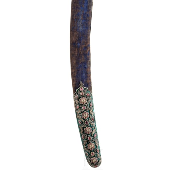 Prunk-Shamshir von Asadullah Isfahani, Indien und Persien, 18./19. Jhdt., die Klinge f&uuml;r Nadir Shah Afshar (1688 - 1747) gefertigt und ihm gewidmet