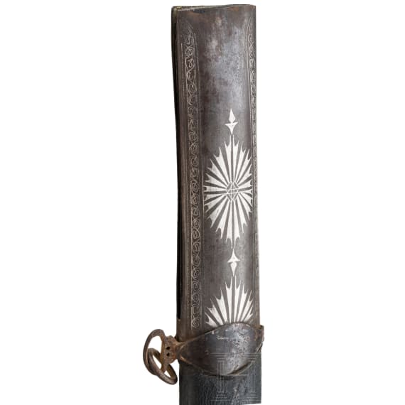 A Syrian shamshir with gold damascened wootz blade, ca. 1800