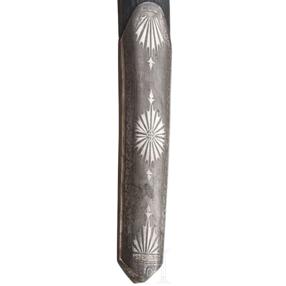 A Syrian shamshir with gold damascened wootz blade, ca. 1800