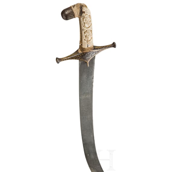 Goldtauschierter Shamshir, Persien, um 1800