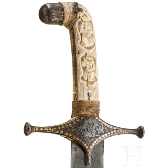 Goldtauschierter Shamshir, Persien, um 1800