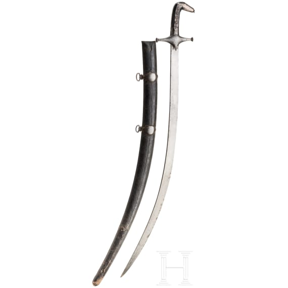 Shamshir mit Wootzdamastklinge, Syrien/Persien, um 1800