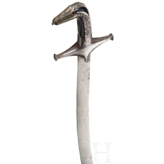 Shamshir mit Wootzdamastklinge, Syrien/Persien, um 1800