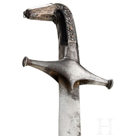 Shamshir mit Wootzdamastklinge, Syrien/Persien, um 1800