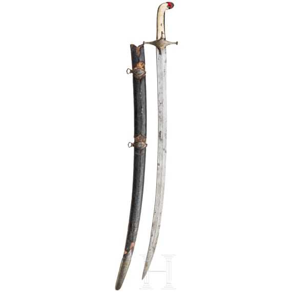 Messingeingelegter Shamshir, Persien, 19. Jhdt.