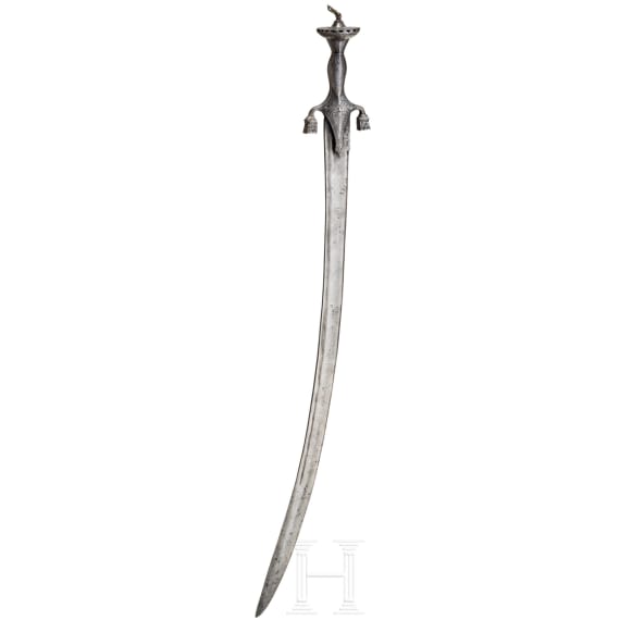 An Afghan pulwar with engraved hilt, circa 1800
