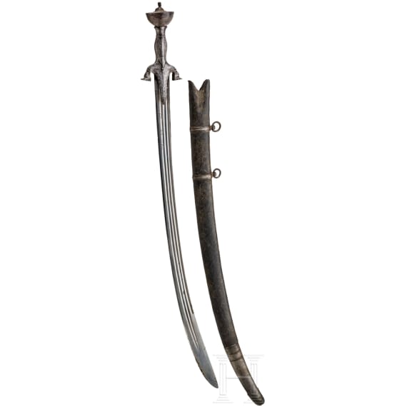 An Afghan pulwar with scabbard, 19th century