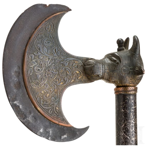 Feuervergoldete Axt, Indien, 19. Jhdt.