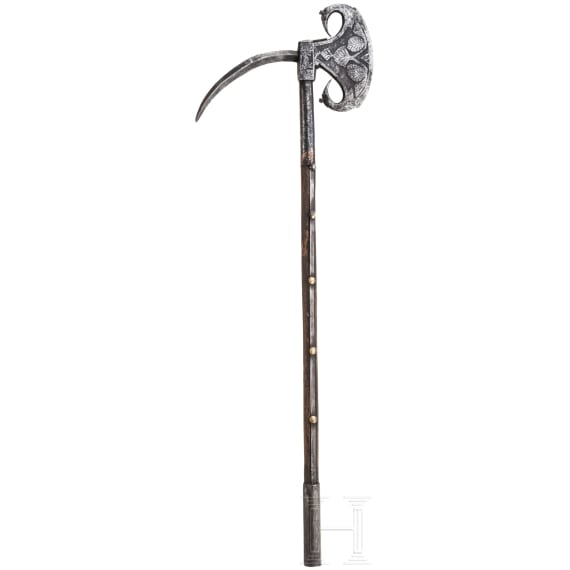 An Indian horseman&rsquo;s axe, India, 19th century