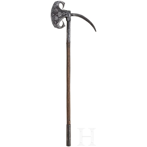 An Indian horseman&rsquo;s axe, India, 19th century