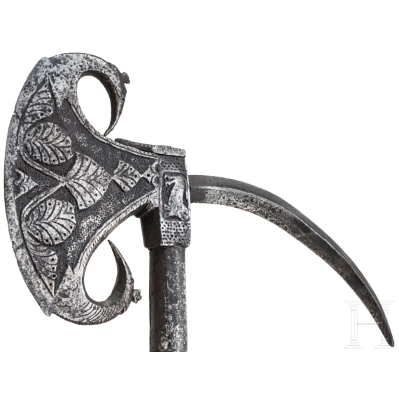 An Indian horseman&rsquo;s axe, India, 19th century