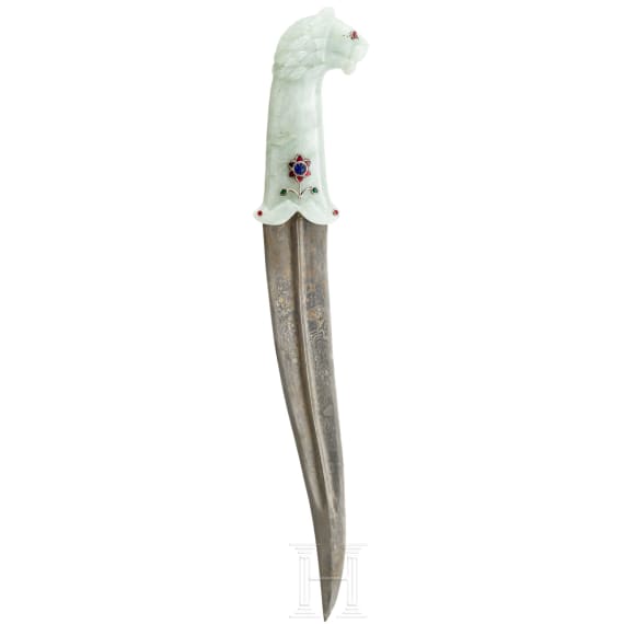 An Indian khanjar with a jade handle, 20th century
