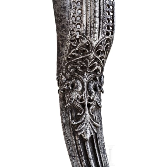 A South Indian bichwa with chiselled decoration, 18th century