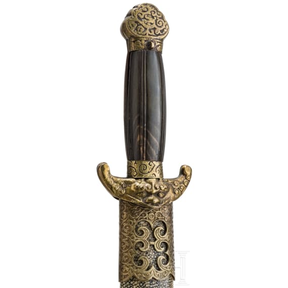 A Chinese double sword, late 19th century
