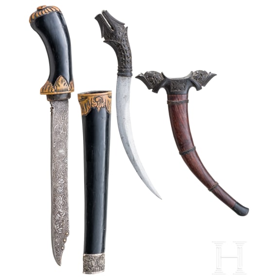 Zwei Messer, Malaysien, um 1900