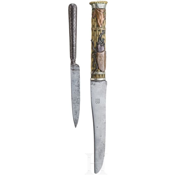 Zwei Essmesser, Indien und Japan, 19. Jhdt.