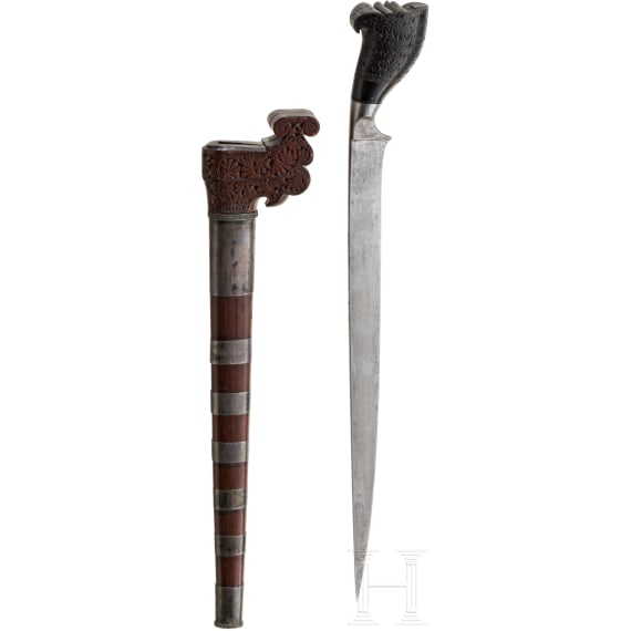 Bade Bade mit silbermontierter Scheide, Sumatra, um 1900