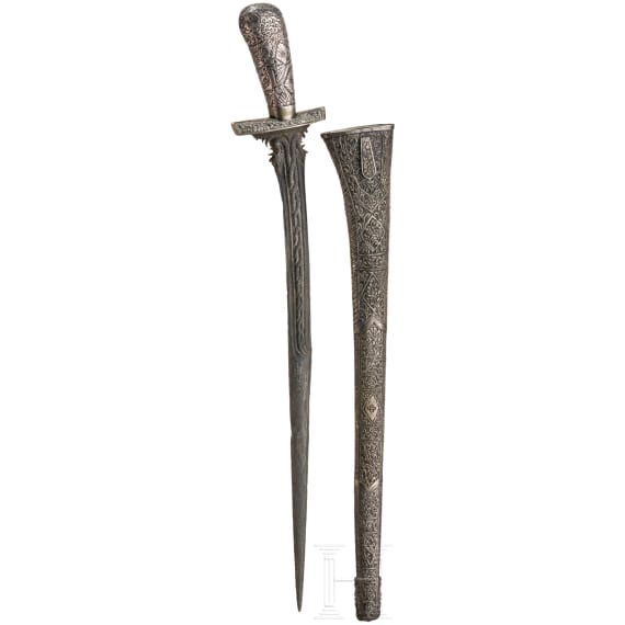 A silver-mounted pedang lurus, Java (?), Indonesia, circa 1900