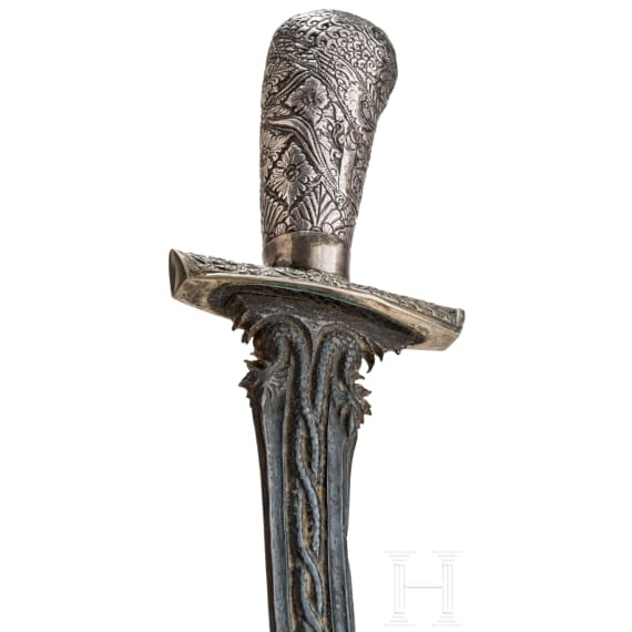 A silver-mounted pedang lurus, Java (?), Indonesia, circa 1900