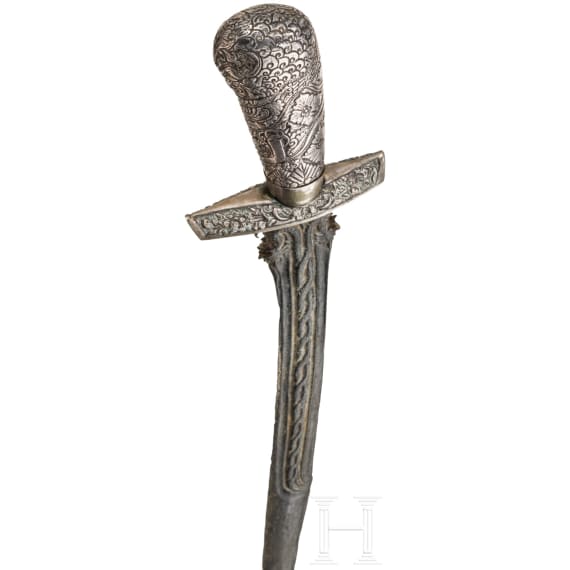 A silver-mounted pedang lurus, Java (?), Indonesia, circa 1900