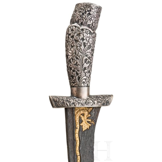 A pedang with silver mountings, Java (?), Indonesia, circa 1900