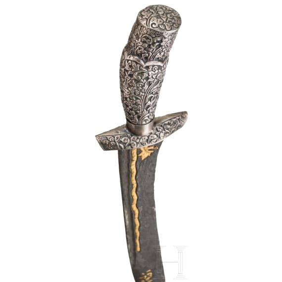 A pedang with silver mountings, Java (?), Indonesia, circa 1900
