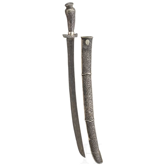 Pedang with nickel silver mountings, Sumatra, circa 1900