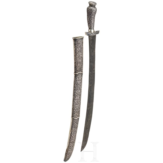 Pedang with nickel silver mountings, Sumatra, circa 1900