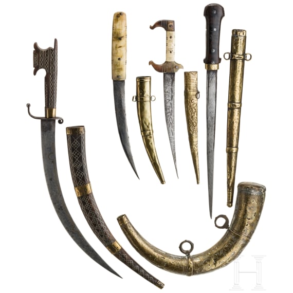 A small collection of African weapons, circa 1900