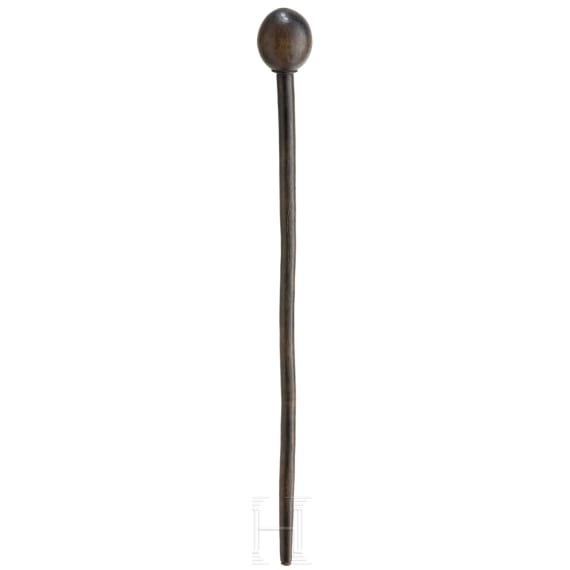 A South African rhino horn knobkerrie, 19th century