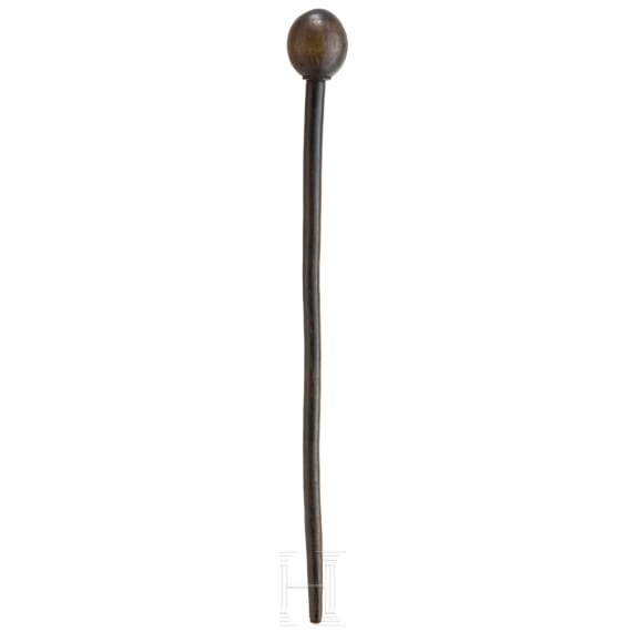 A South African rhino horn knobkerrie, 19th century
