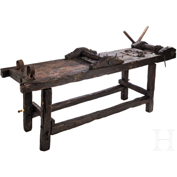 Streckbank im Stil des 16./17. Jhdt., Museumsreplik, 20. Jhdt.