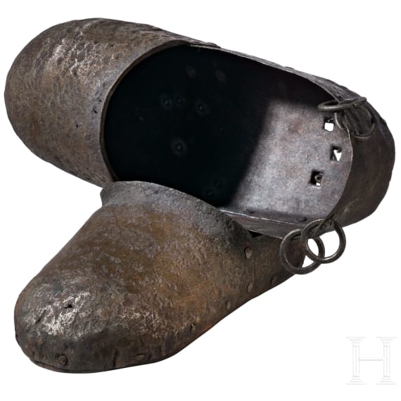 Ein Paar Folterschuhe, Historismus im Stil des 16./17. Jhdt., deutsch, 19. Jhdt.