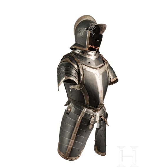A Nuremberg black and white half armour, circa 1560-80