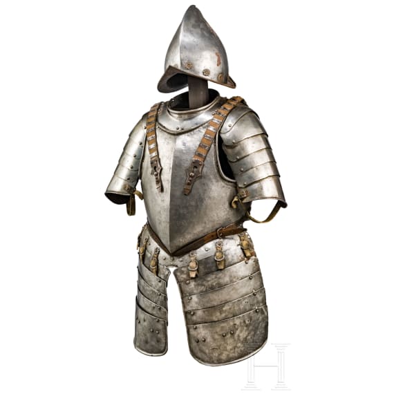 Knechtischer Halbharnisch mit Birnmorion, Italien, um 1600