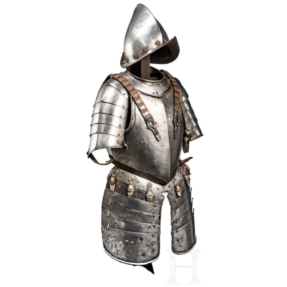 Knechtischer Halbharnisch mit Birnmorion, Italien, um 1600