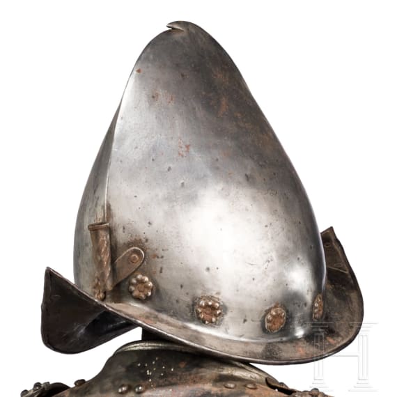 Knechtischer Halbharnisch mit Birnmorion, Italien, um 1600