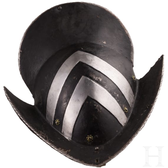 A South German black-and-white morion, ca. 1580/90