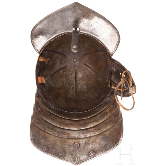 A German or Polish lobster tail helmet, mid-17th century