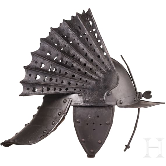 A Polish winged lobster tail helmet, 2nd half of the 17th century