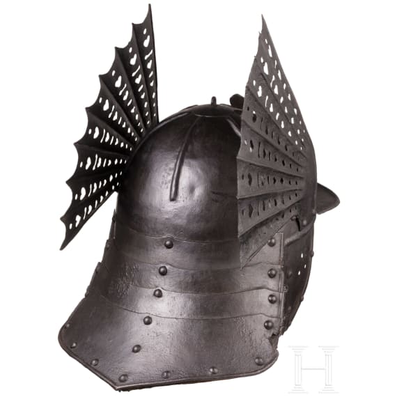 A Polish winged lobster tail helmet, 2nd half of the 17th century