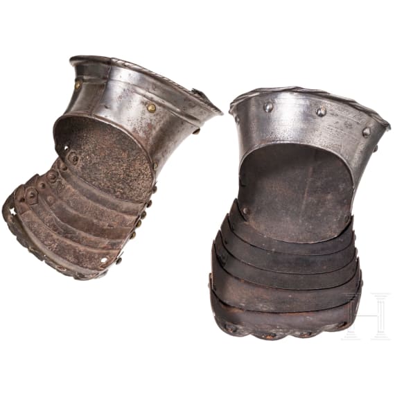 Two Italian armoured gauntlets, circa 1600