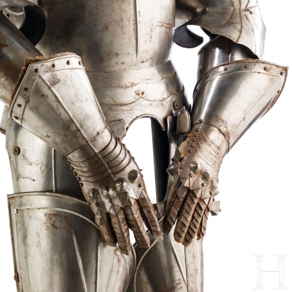 A German decorative suit of Gothic armour, 1st half of the 20th century