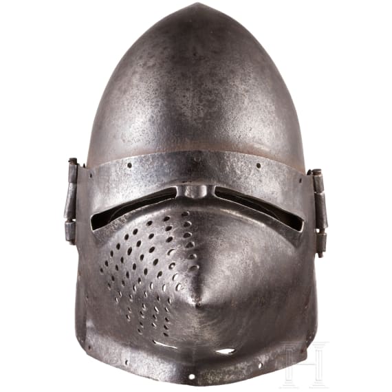 A Victorian hounskull bascinet in the style of 1400, Germany, ca. 1860