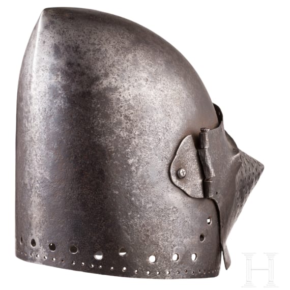 A Victorian hounskull bascinet in the style of 1400, Germany, ca. 1860
