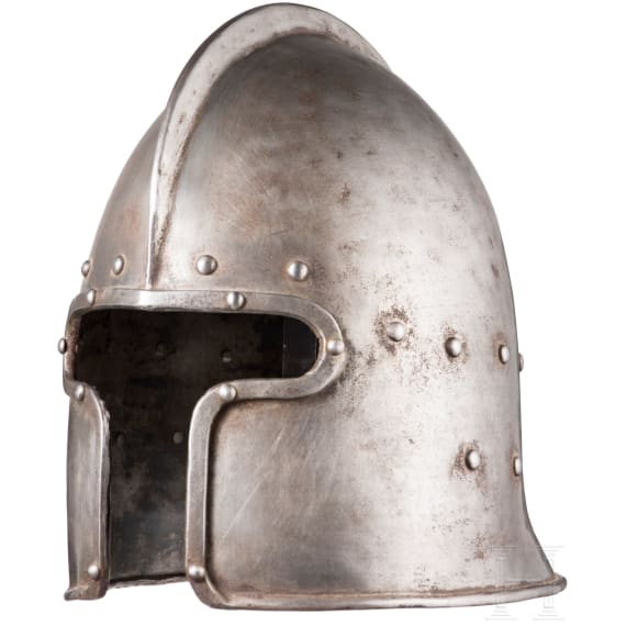 An Italian barbute in 1460s style, modern replica