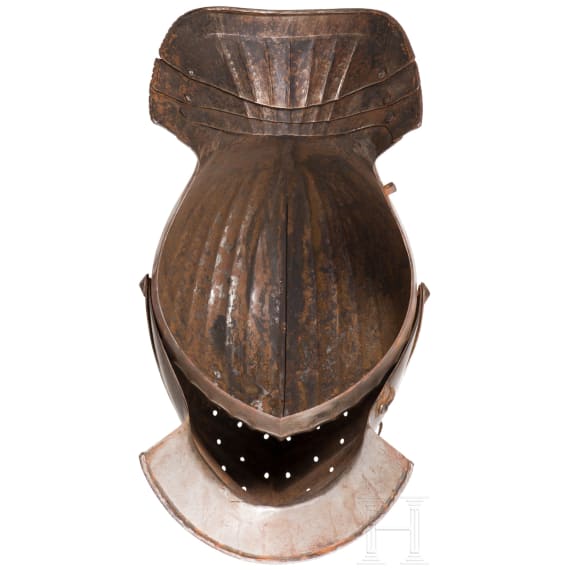 A German Maximilian close helmet in 1530s style, modern replica