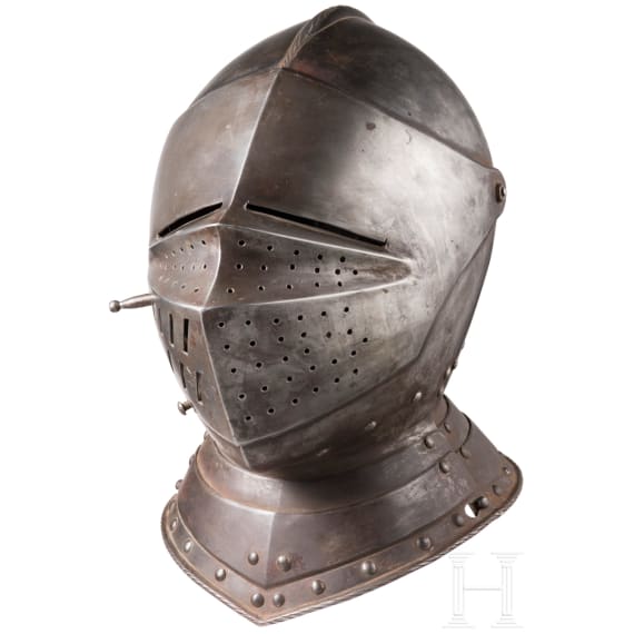 A German close helmet in 1540s style, modern replica
