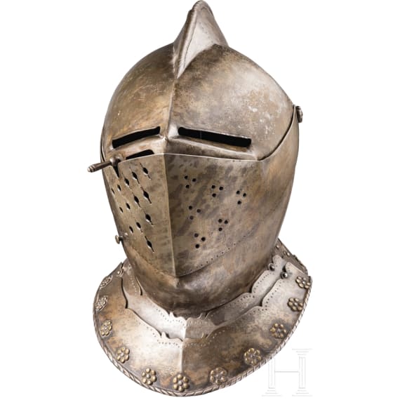A Victorian close helmet in north German style of 1600, ca. 1900